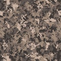 Vector camouflage seamless classic pattern. Abstract hunting military camo endless texture. Khaki green black grey brown olive Royalty Free Stock Photo