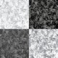 Vector camouflage seamless pattern set. Abstract hunting military camo endless texture. Monochrome black grey white modern Royalty Free Stock Photo