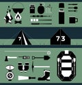 Vector camping elements