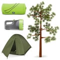 Vector Camping Icons Set Royalty Free Stock Photo