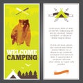 Vector camping invitation