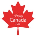 Vector Canada Day greeting card with maple leaf Royalty Free Stock Photo
