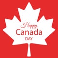 Vector Canada Day greeting card with maple leaf