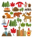 Vector canada icon set