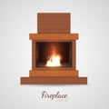 Vector candid fireplace