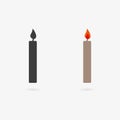 Vector candle icon Royalty Free Stock Photo