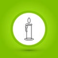 Vector candle icon in creative design with elements for mobile a Royalty Free Stock Photo