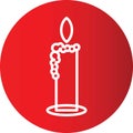 Vector candle icon in creative design with elements for mobile a Royalty Free Stock Photo