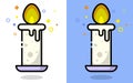 Candle icon illustration design Royalty Free Stock Photo
