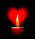 Vector candle love Royalty Free Stock Photo