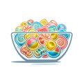 Vector Candy Bowl Royalty Free Stock Photo