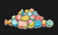 Vector Candy Pile Royalty Free Stock Photo