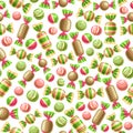 Vector Candy Seamless Pattern Royalty Free Stock Photo