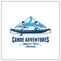 Vector canoe adventures badge