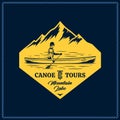 Vector canoe tours logo