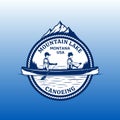 Vector canoeing badge