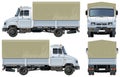 Vector canopy delivery / cargo truck