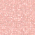 Vector canvas surface texture seamless pattern background. Organic brush stroke effect cloth backdrop. Pink repeat Royalty Free Stock Photo
