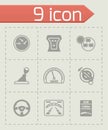 Vector Car dashboard icon set