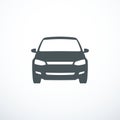 Vector car icon. Front view. Vector illustration Royalty Free Stock Photo