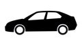 Vector car Icon on white background Royalty Free Stock Photo