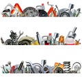 Vector Car Part Borders Royalty Free Stock Photo