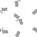 Vector car racing flag icon. Start, finish symbol seamless pattern on a white background Royalty Free Stock Photo