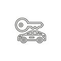 Vector car rentals label, logo, icon, emblem Royalty Free Stock Photo