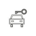 Vector car rentals label, logo, icon, emblem Royalty Free Stock Photo