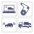 Vector car service icons set Royalty Free Stock Photo