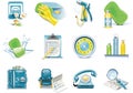 Vector car wash service icon set Royalty Free Stock Photo