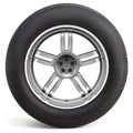 Vector Car Wheel with Rim Royalty Free Stock Photo