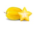 Vector carambola or star fruit