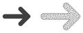 Vector Carcass Mesh Right Arrow and Flat Icon