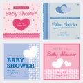 Vector card baby shower Royalty Free Stock Photo