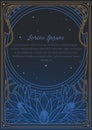 Vector card design in art nouveau style Royalty Free Stock Photo