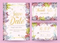 Succulent wedding invitation