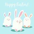 Vector card Easter Bunny characters