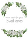 Vector card floral design with green watercolor, herbs, leaves e Royalty Free Stock Photo