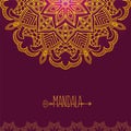 Vector card with mandala. Vector background. Ethnic decorative