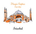 Vector illustration of famous turkish landmark