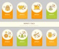 Vector card template design - natural honey collection