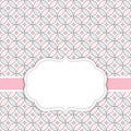 Vector Card Template with a Frame on Floral Ornamental Background with Space for Your Text.