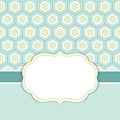 Vector Card Template with a Frame on Honeycomb Background with Space for Your Text.