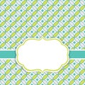 Vector Card Template with a Frame on Ornamental Background with Space for Your Text.