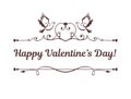 Vector card with text Happy Valentines Day