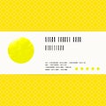 Vector card with watercolour circle in yellow