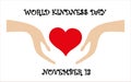 Vector card for World kindness day, november 13