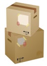 Vector cardboard boxes