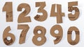 Vector cardboard numbers.